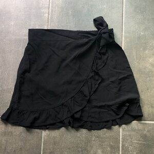 Wild Fable Black Ruffle Mini Skirt